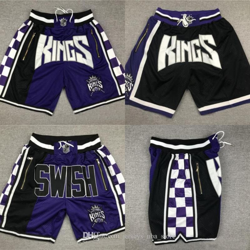 2021 Cheap Black Purple Embrodiery Basketball Jerseys Shorts In Stock College Basketball Wears