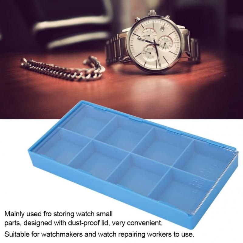Plastic Watch Parts Storage Box Organizer Watchmaker Repairing Tools