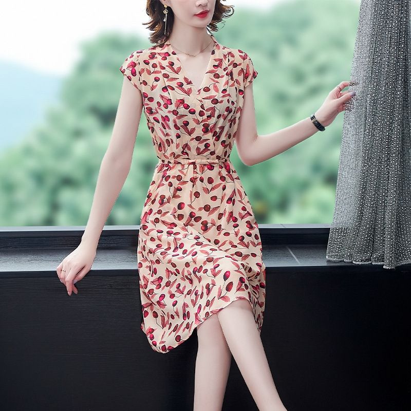 pink silk dress short