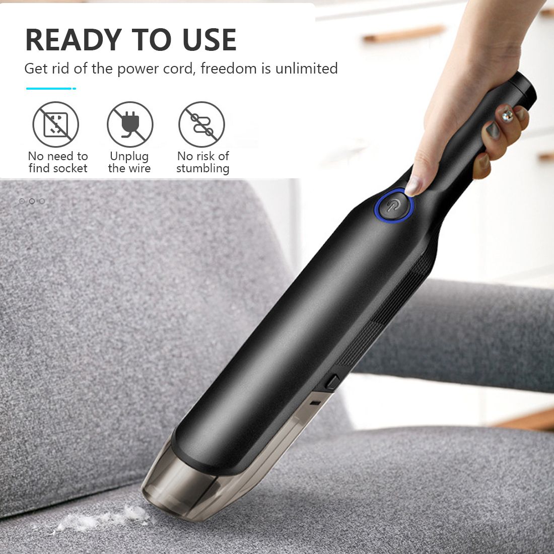 2021 Wireless Car Handheld Vacuum Cleaner Rechargeable 2000mAh Car