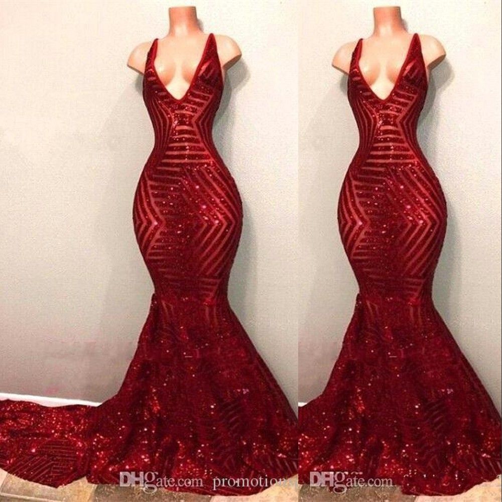 dark red sparkly dress