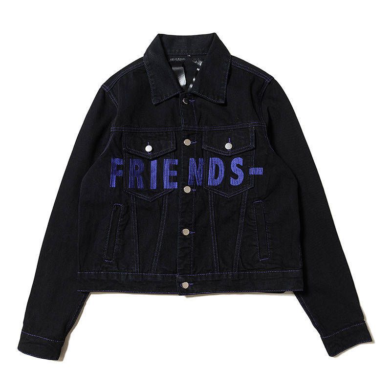 vlone jean jacket black