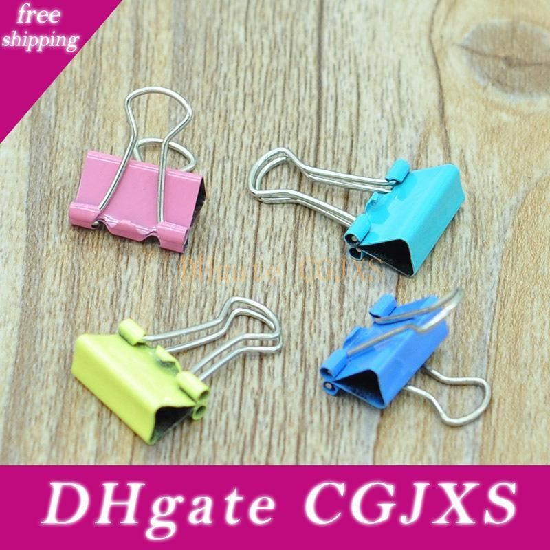 colored metal binder clips