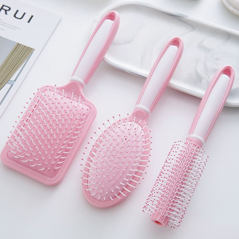 Hair Comb Massage Brush Wholesale Home Salon Promotion Travel Combs Silicone  Handle Hair Brush silicone shampoo