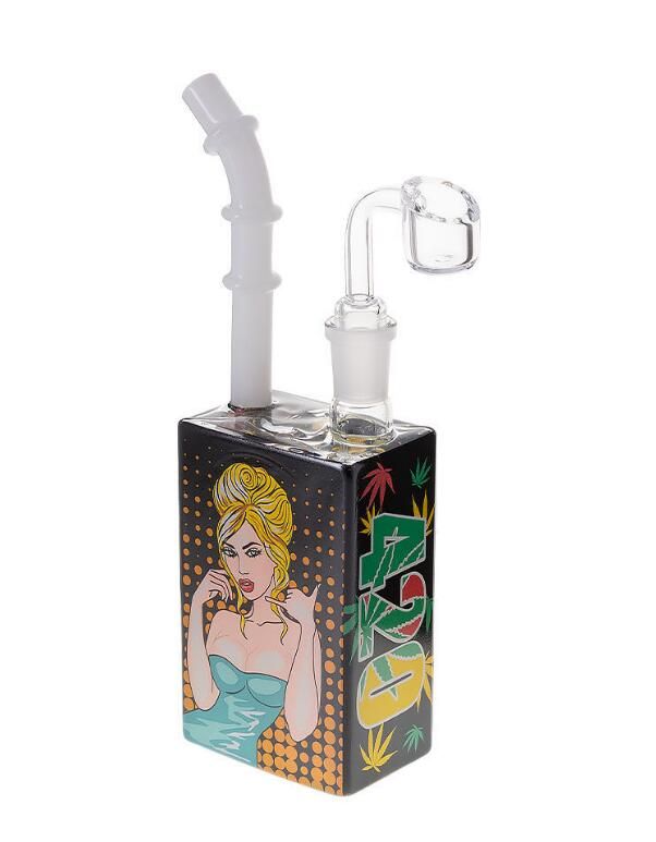 2021 Box Glass Bongs Dab Oil Rigs Liquid Sci Water Bong Cereal Box
