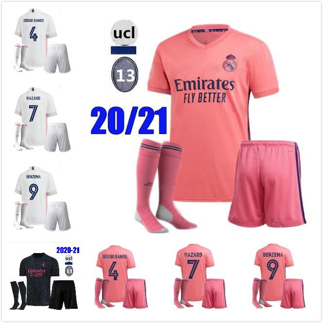 2020 Adult Kit 20 21 Real Madrid Soccer Jerseys Short Home Away Third Soccer Hazard Zidane Benzema Football Shirt Camiseta De Futbol Men Sets From Ggg559 14 1 Dhgate Com