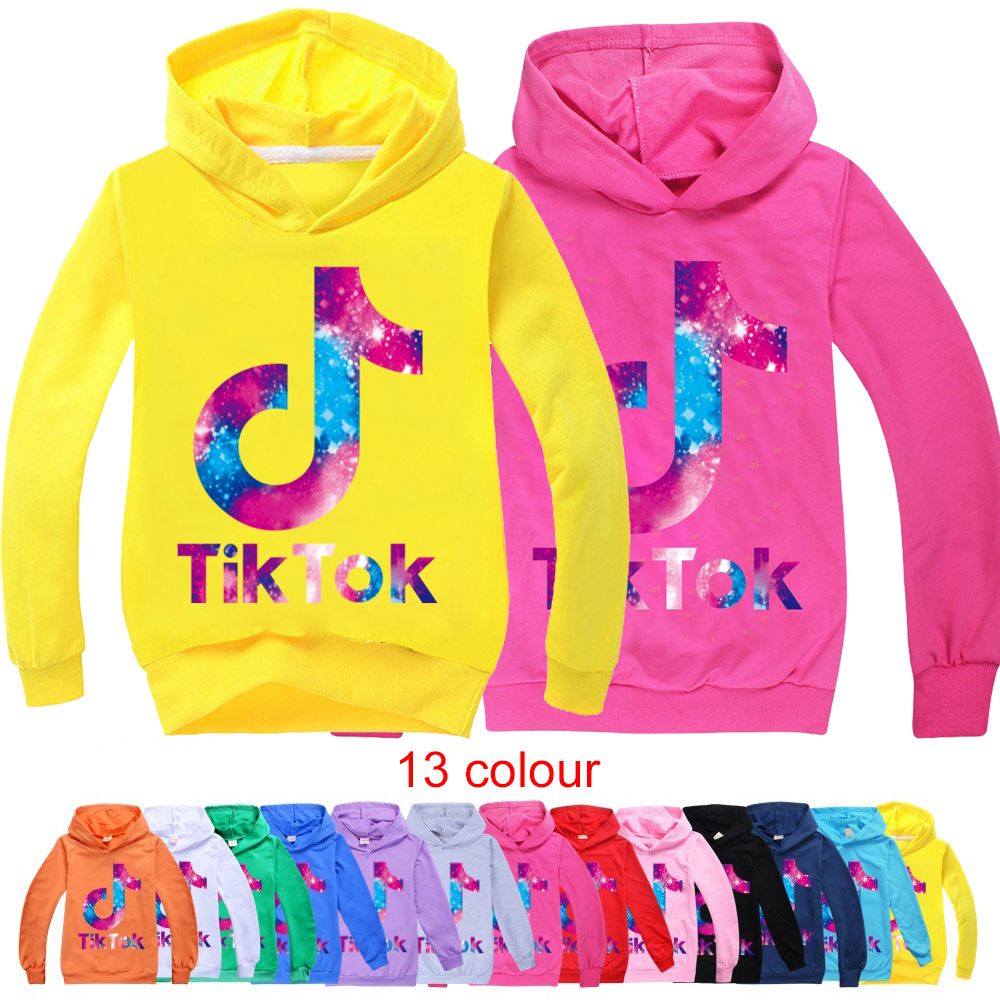 2021 Douyin TikTok Kids Long Sleeve Hoodies Boy Girl Tops Teen Kids Tik 