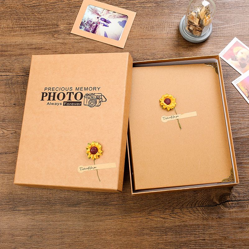 Satin Al Teslimat Icin Basit Retro Diy Album El Yapimi Yapistirilan Kraft Kagit Sun Flower Album Dogum Hediye Cocuklar Fotograf Albumu Aycicegi Tl144 23 Dhgate Comda