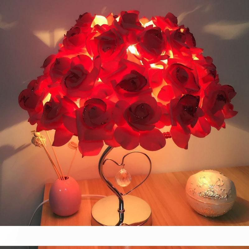 european crystal table lamp rose