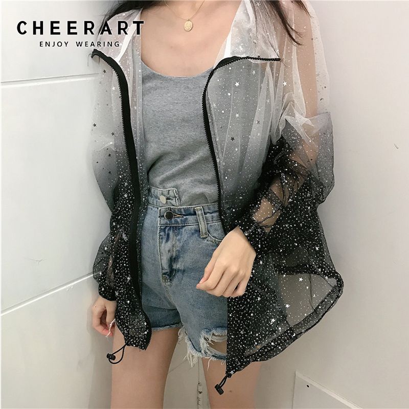 cardigan transparente