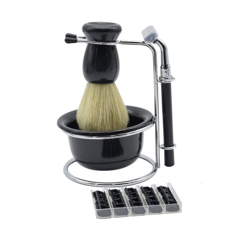 Men Beard Shaving Kit Shaving Bowl Mug Brush Soap Dish Stand Holder Portable Shaving Razor Beard