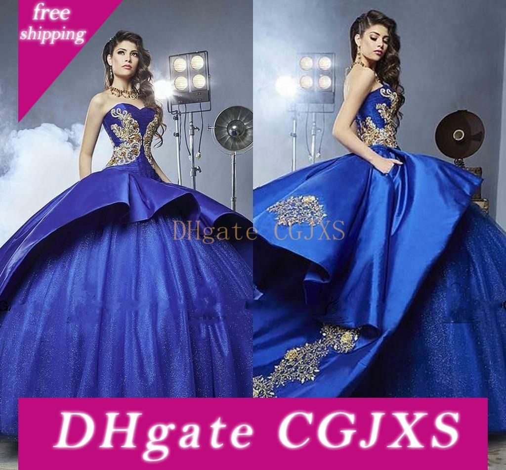royal blue and gold evening gown