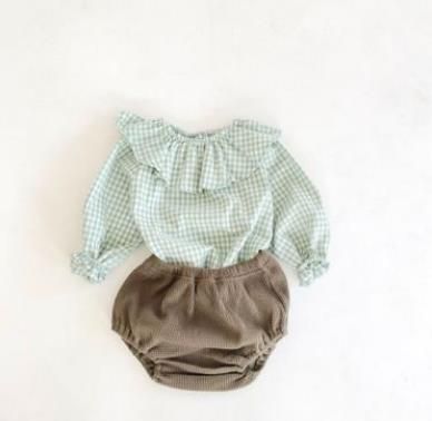 # 1 plaid baby meisje kleding set