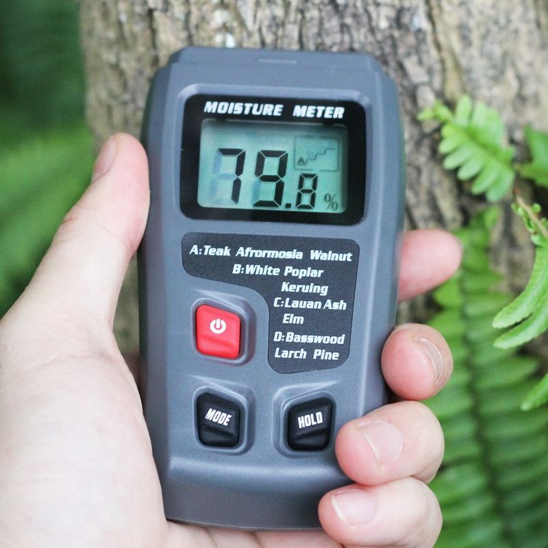 Wood Moisture Meter Hygrometer Timber Damp Detector Tree Density