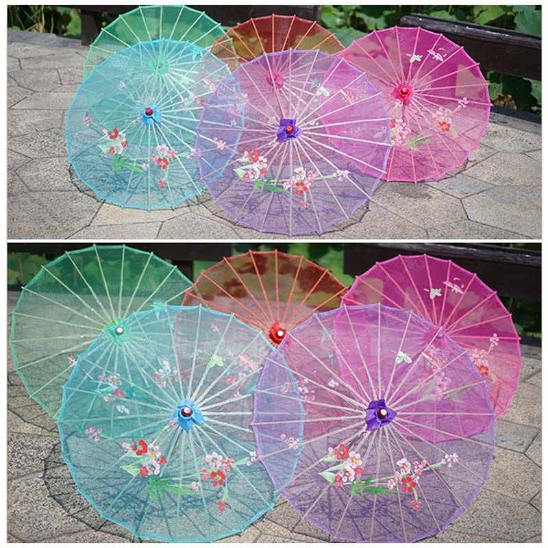 2020 Transparent Chinese Tradition Silk Umbrella Dance Prop Silk