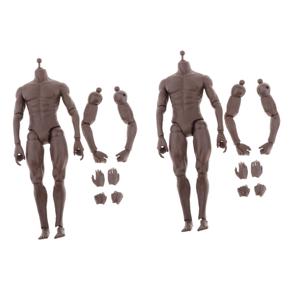 1//6 Male Nude Muscle Body Figure Model Action Body for 12/'/' Action Figure Head