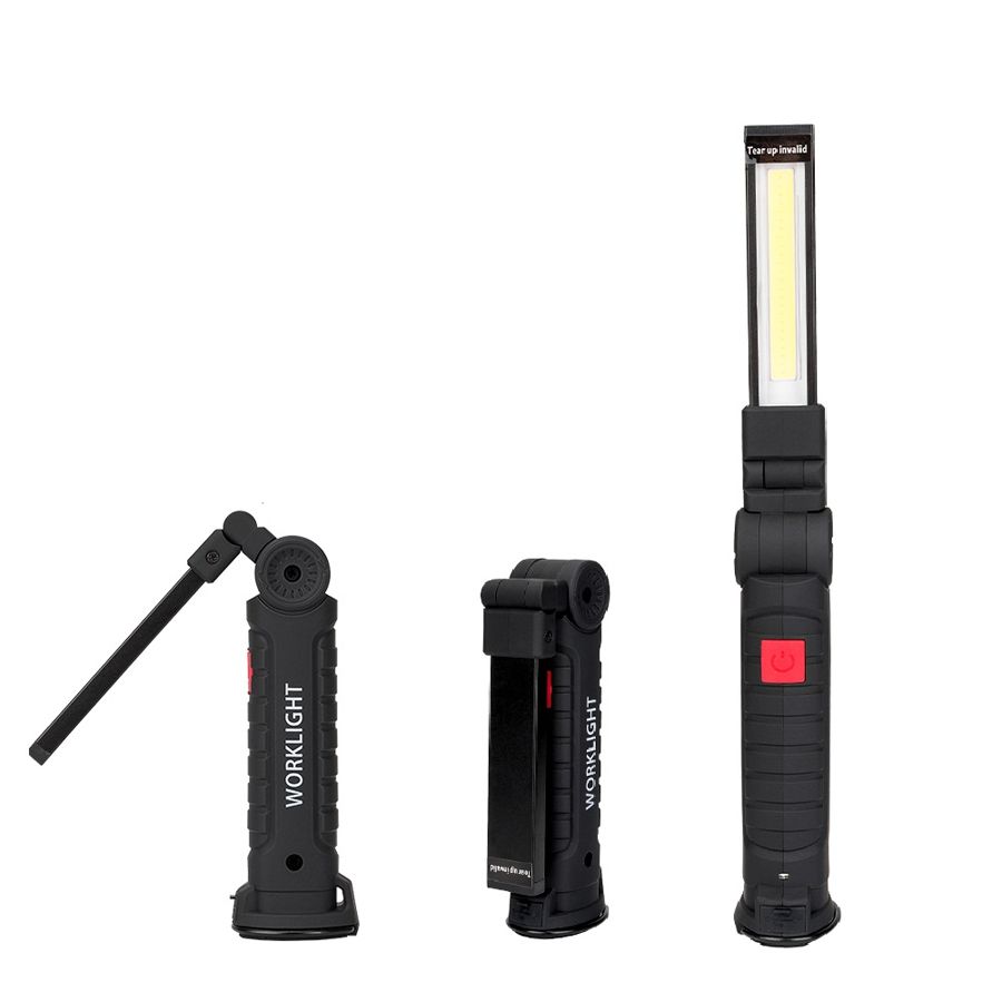 COB LED Bright Work Light Magnetic Hooking Flashlight Lamp Torch Camping Working 