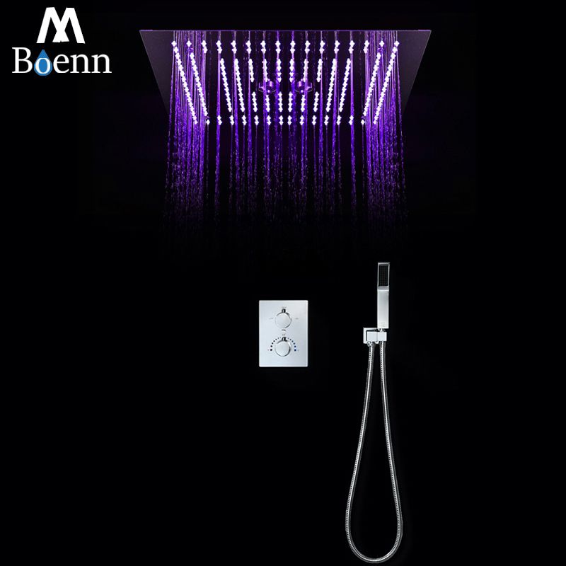 2021 Luxury Shower System Bathroom LED Shower Set 304 Stainless Steel