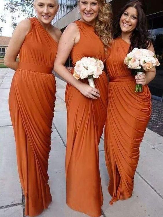 burnt orange dress long