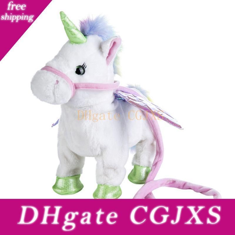 walking unicorn plush toy