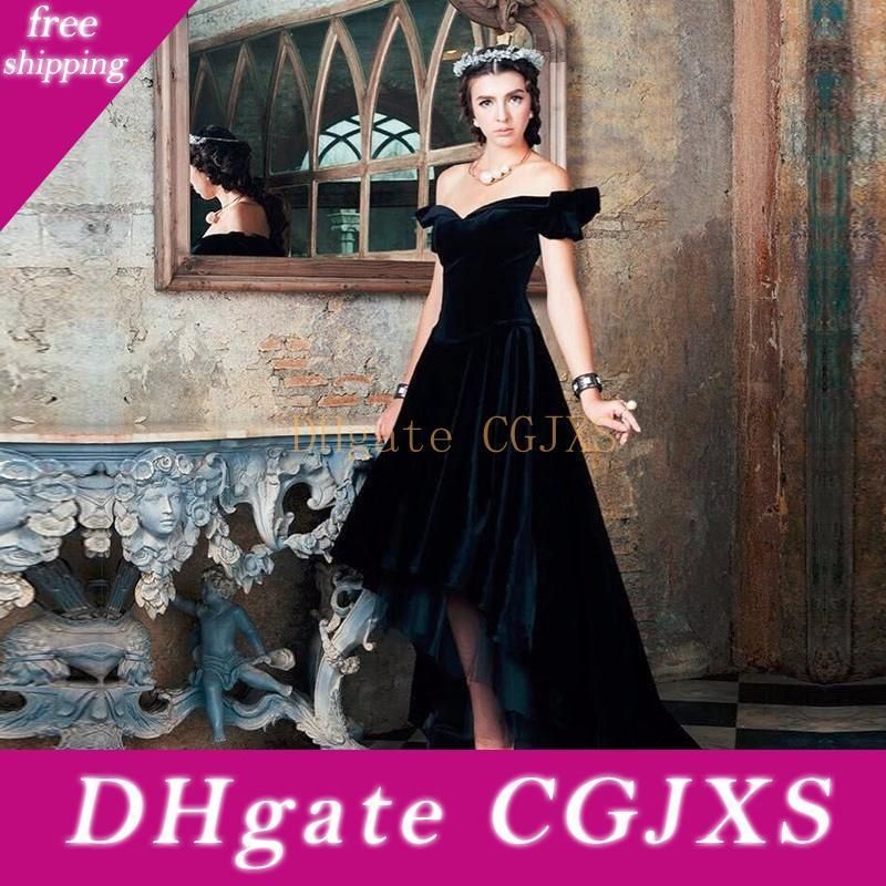 high low velvet dress