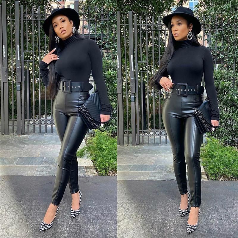 Solid Color Skinny High Waist Pencil 