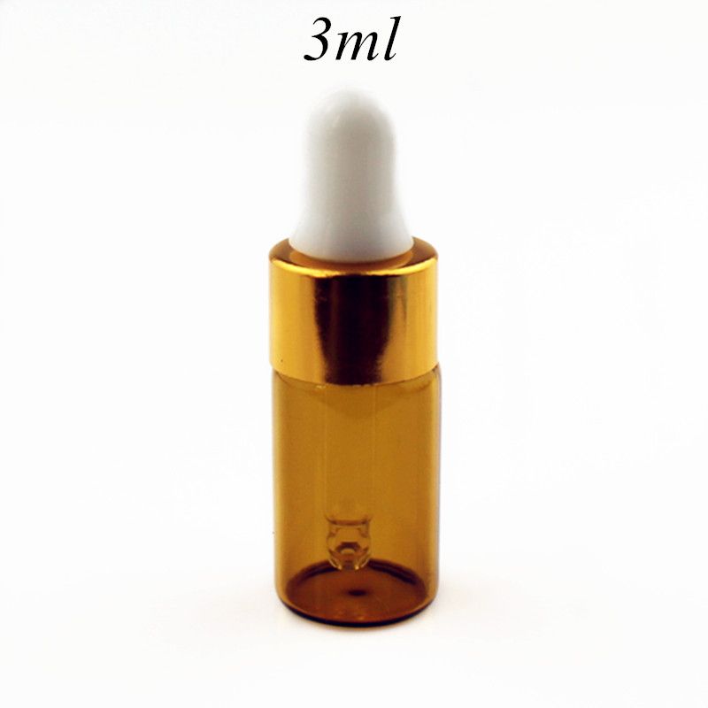 3ml Amber bottles with gold cap