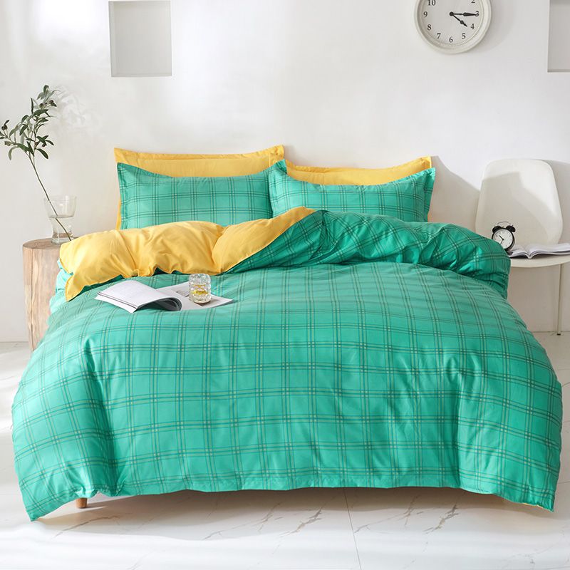 Green Checd Yellow Bedding Set Duvet Cover Bed Flat Sheet Pillowcase King Queen Full Single Twin 3 4 Blankets Clearance From Herbertw 57 23 Dhgate Com - Yellow Green Teal Bedding Green Checd Yellow Bedding Set Duvet Cover Bed Flat Sheet Pillowcase King Queen Full Single Twin 3 4 Blankets Clearance From Herbertw 57 23 Dhgate Com - Yellow Green Teal Bedding