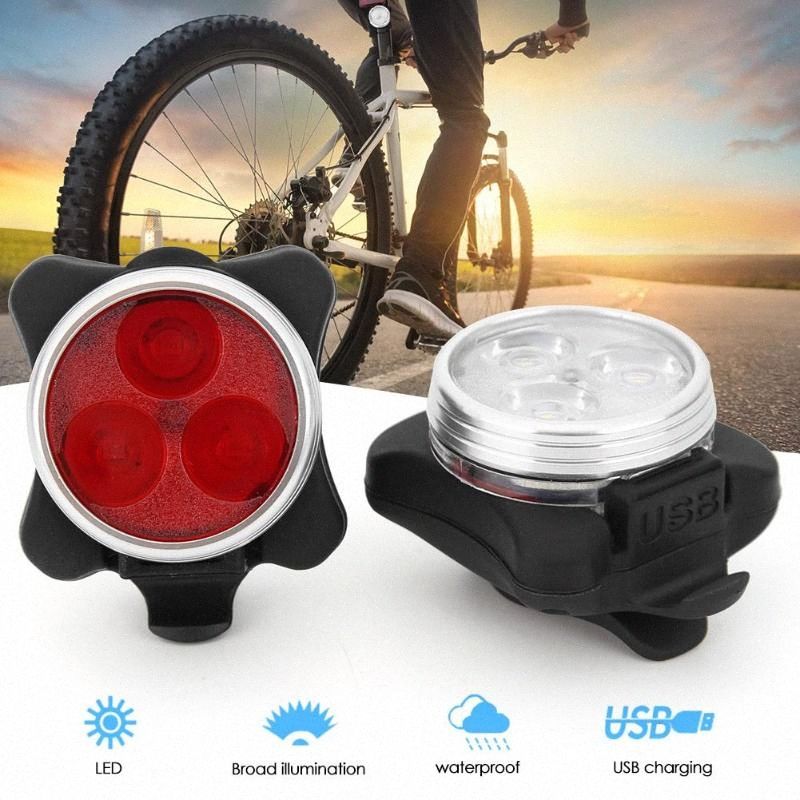 usb rechargeable bike light set