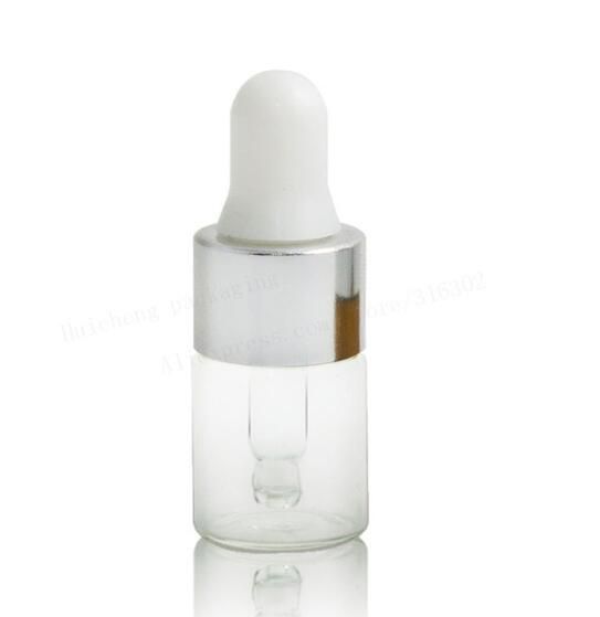 2ml clear bottles with white cap