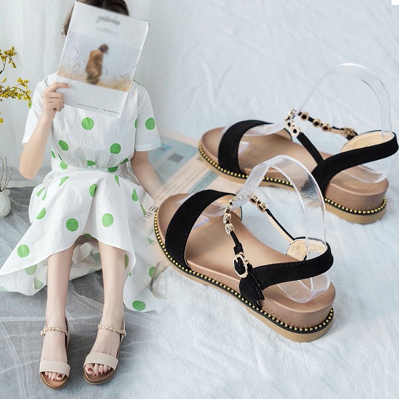 korean suede sandals