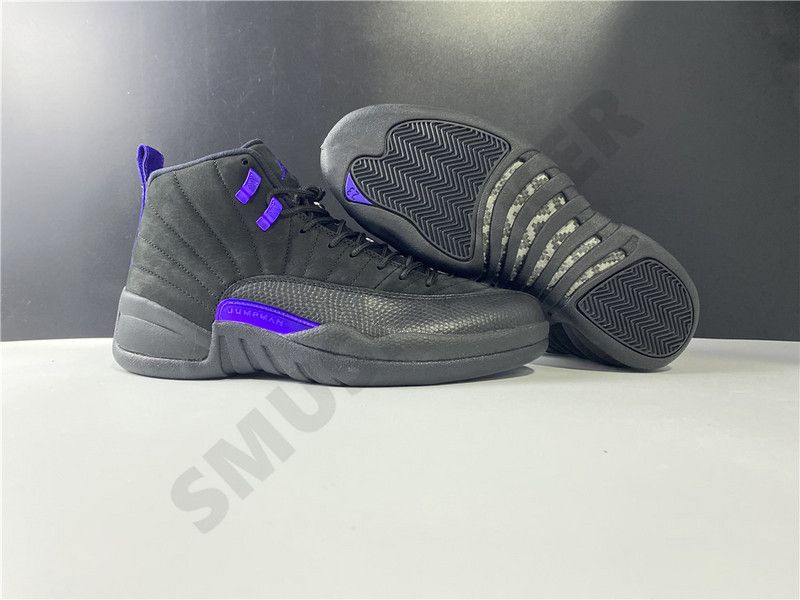 all black and purple 12s