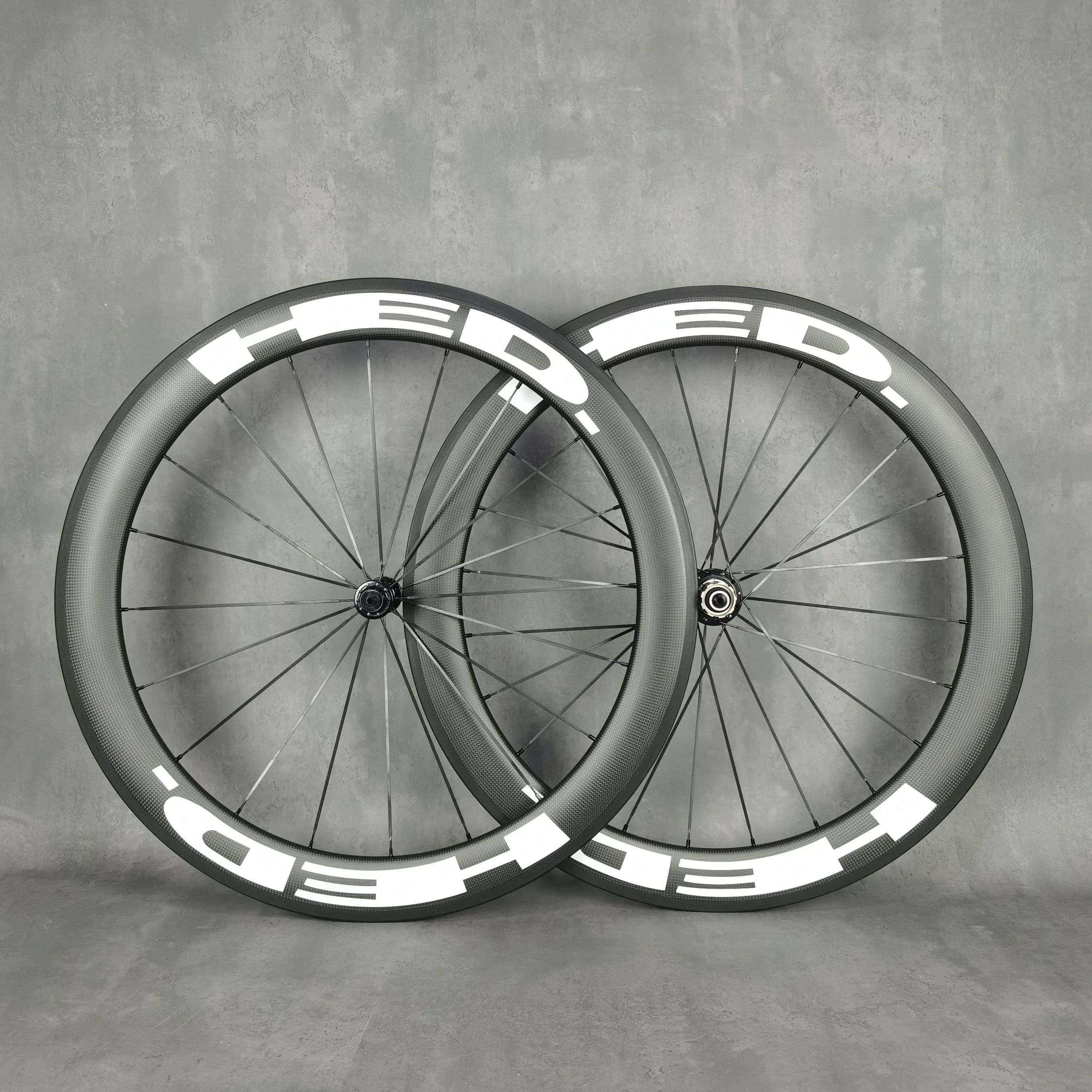 HED 700C Road Bike Light Carbon Wheels 60mm Depth 25mm Width Clincher