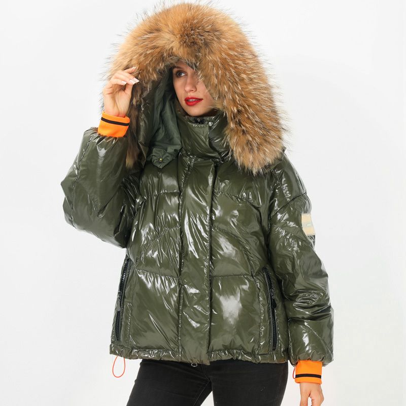 raccoon fur puffer coat