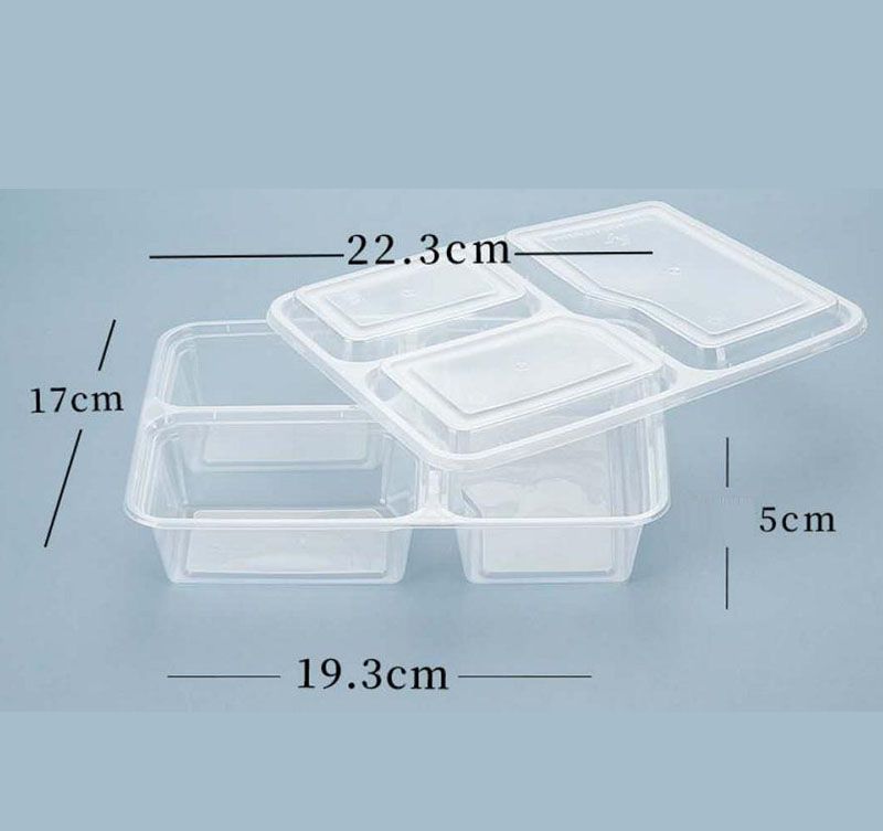 3 Compartments for rectangle clear