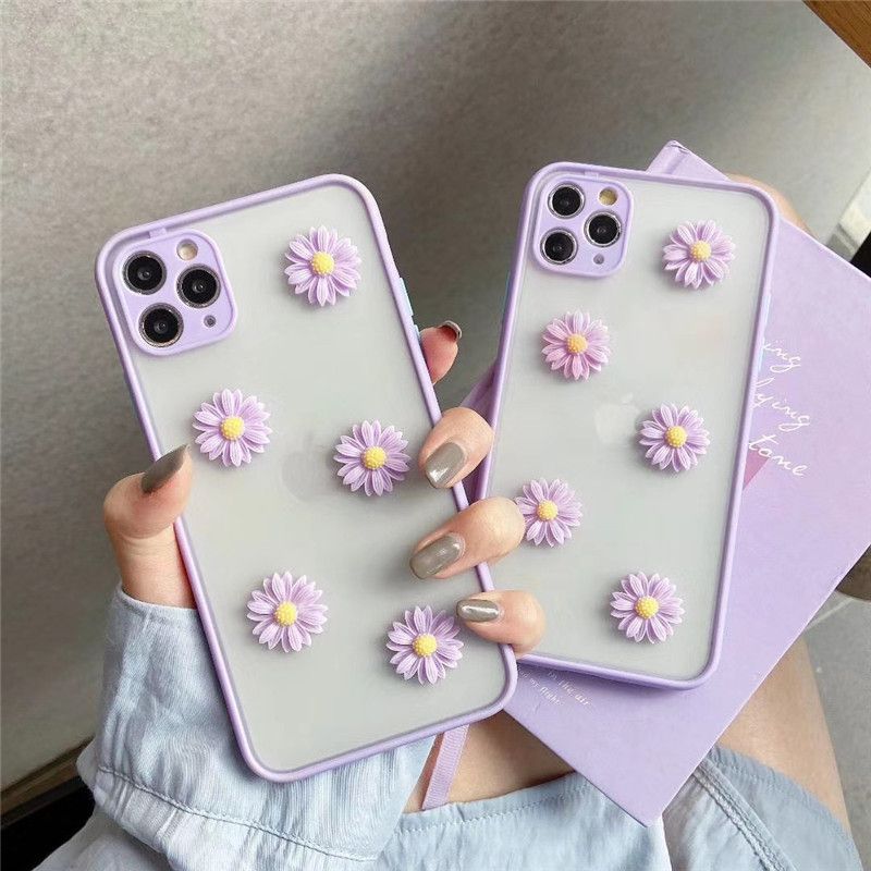 3d Cute Color Border Daisy Flower Phone Case For Iphone 11 Pro Max X Xr Xs Max 7 8 Plus Se Transparent Soft Hard Cover Gift From Cigstore818 1 99 Dhgate Com