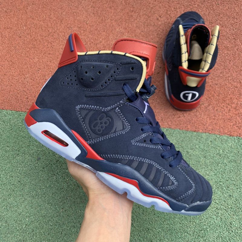 Top Quality Jumpman 6 VI 6s DB Doernbecher Midnight Navy Blue Suede Basketball Shoes For Men 