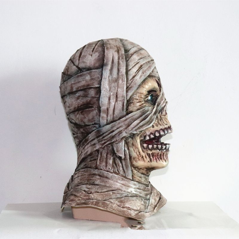 Pharaoh-Mummy Mask Latex Halloween Scary Horror 