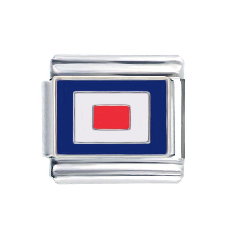 Italian 9mm flag charms.fits all italian composable links .