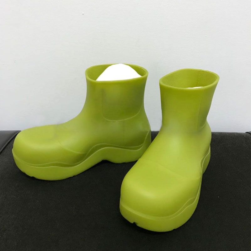 lime green rain boots