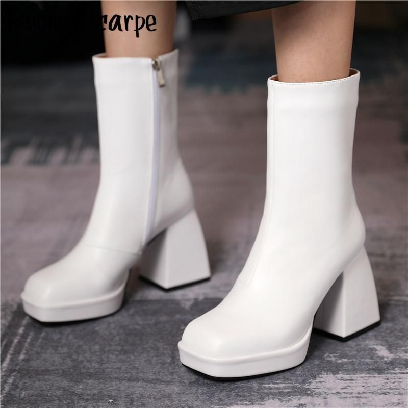 ladies white leather boots