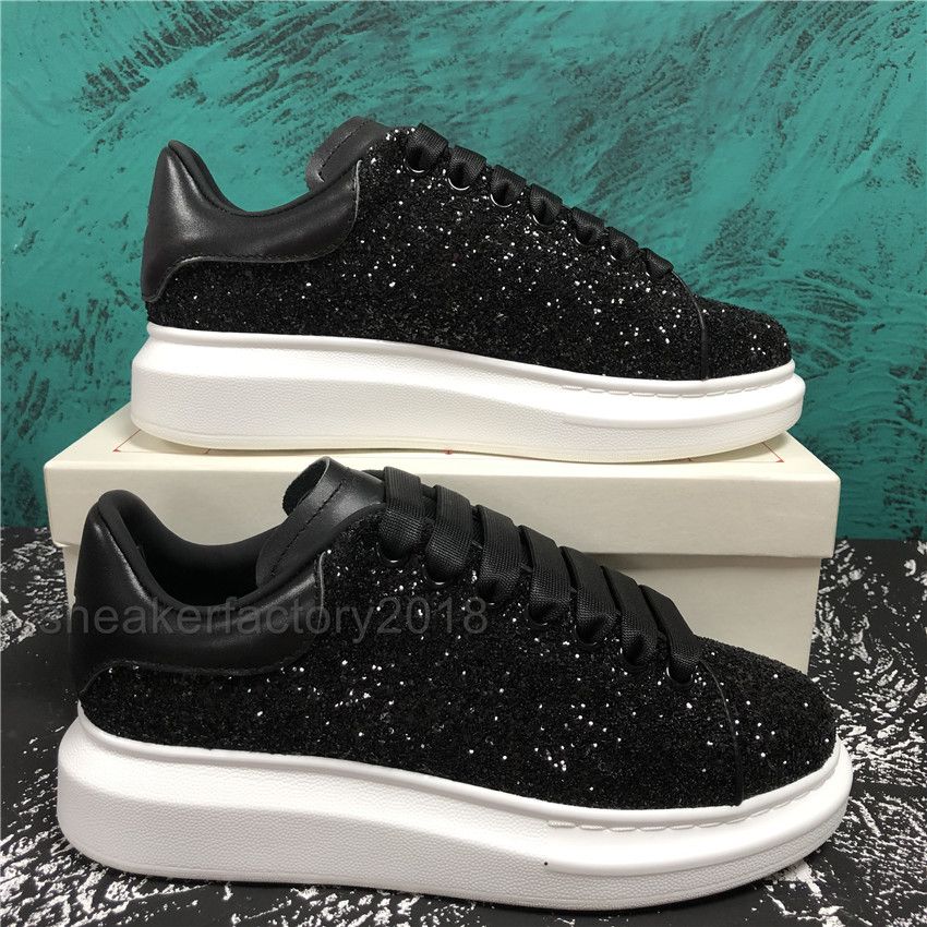 black glitter tennis shoes