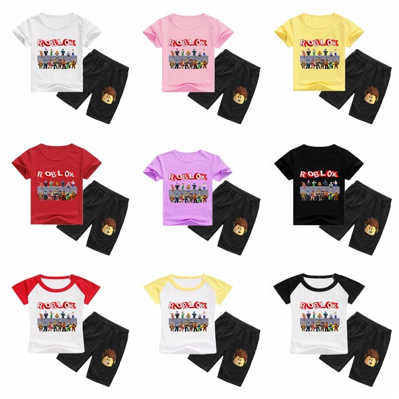 2020 Roblox Summer Cotton T Shirt Short Pants 2020 Baby Boys Girls Cotton Clothing Sets Clothes Set Outfits Sportswear From Zlf999 11 9 Dhgate Com - boys roblox short sleeve t shirt black