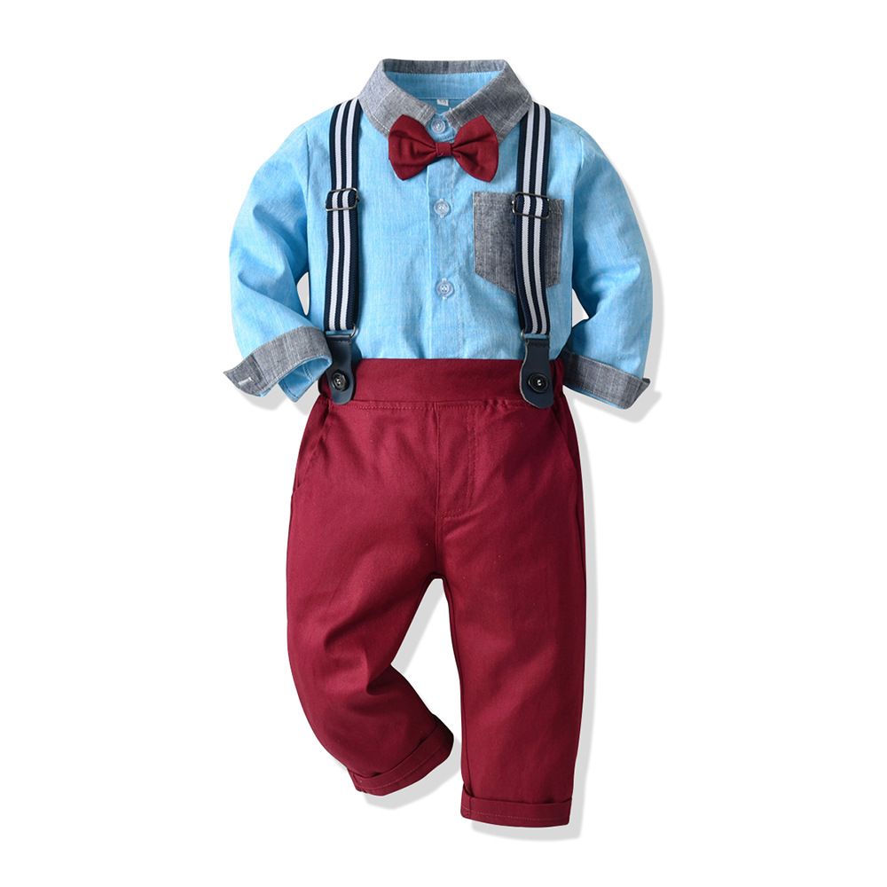 2021 1 8T Toddler Boys Suits Hot Suit Boys Long Sleeved Shirt+Trousers ...