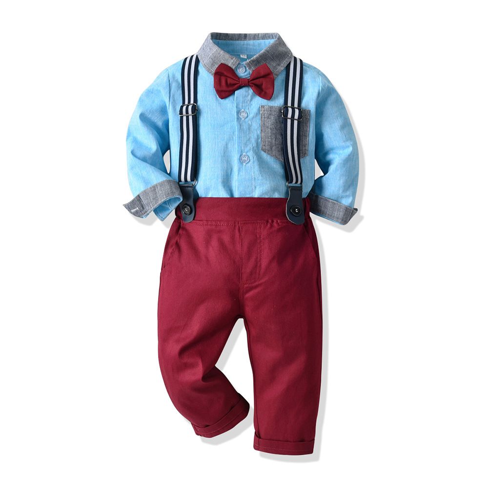 2021 1 8T Toddler Boys Suits Hot Suit Boys Long Sleeved Shirt+Trousers