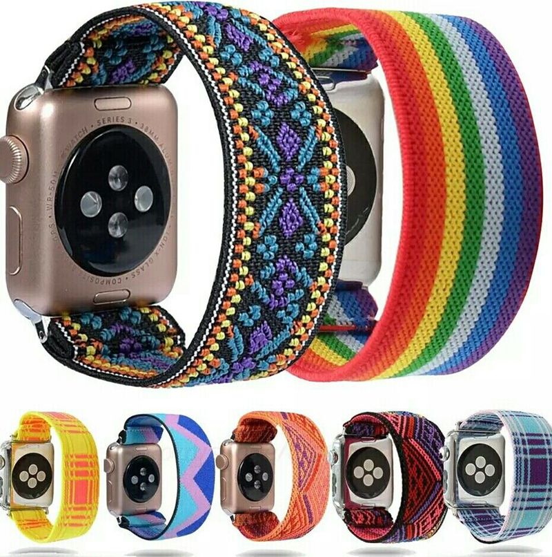 Compra Banda Reloj Elástico De Las Mujeres De Apple Seguir 6 5 4 3 2 1  Casual Muchachas De Las Mujeres De La Correa De 38mm 42mm 44mm 40mm Barato  | Entrega Rápida Y Calidad | Es.Dhgate