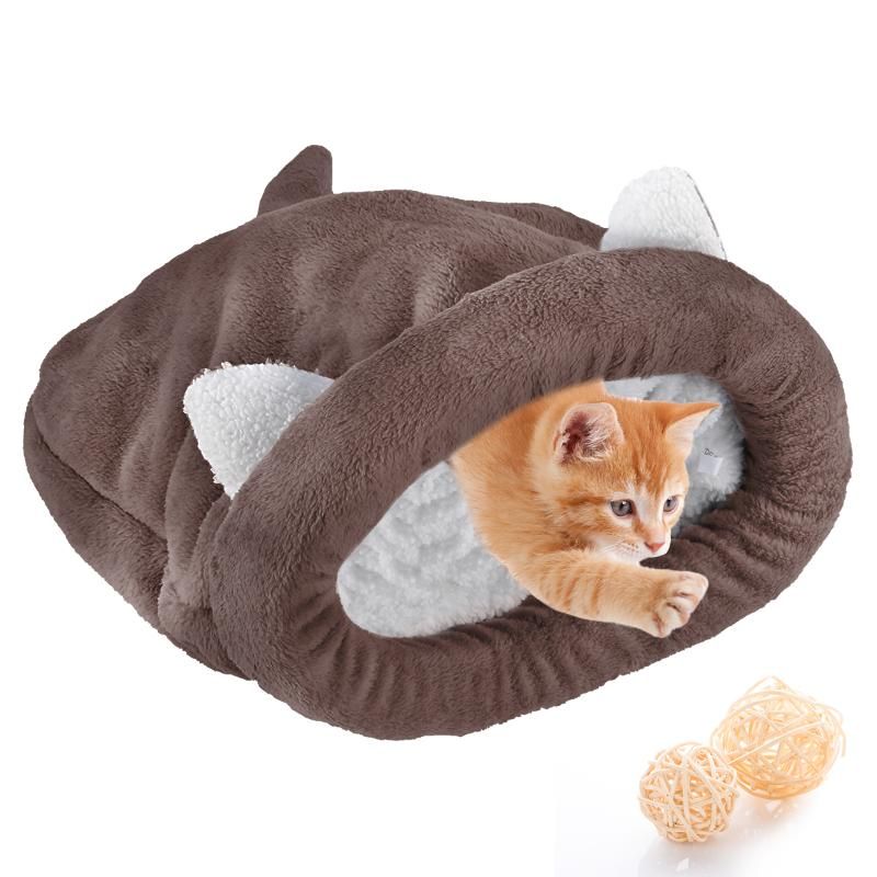 2021 Cat Beds Furniture Pet Bed Cats Sleeping Bag Warm Cozy Covered Snuggle Sack For Puppy And Other Small Pets From Nueis 24 76 Dhgate Com