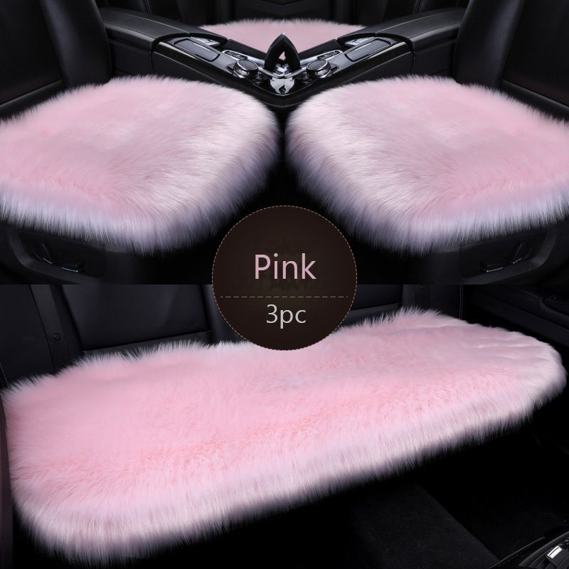 Fur Car Seat Covers Fiber Faux Auto Seats Cushion Long Plush Winter