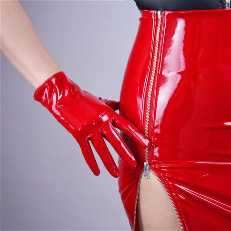 patent leather Red