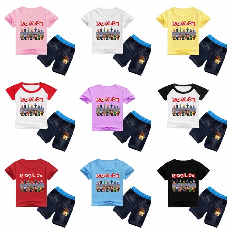 2020 Roblox Summer Cotton T Shirt Short Pants 2020 Baby Boys Girls Cotton Clothing Sets Clothes Set Outfits Sportswear From Fang02 13 03 Dhgate Com - outfit roblox girl pants